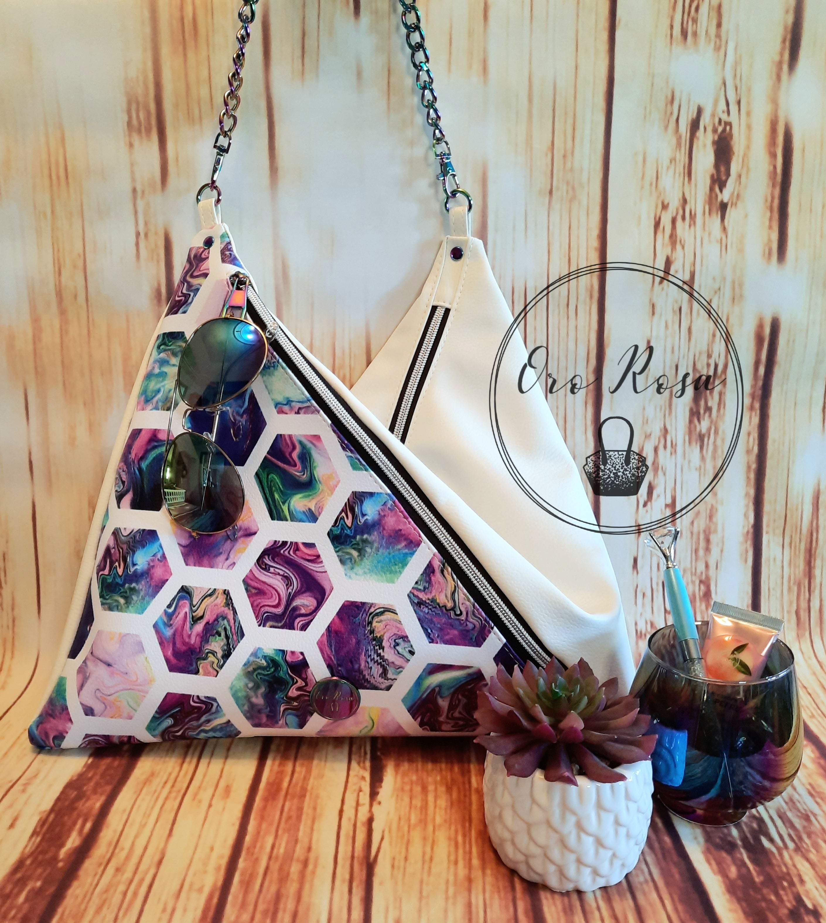 Triangular purse hot sale