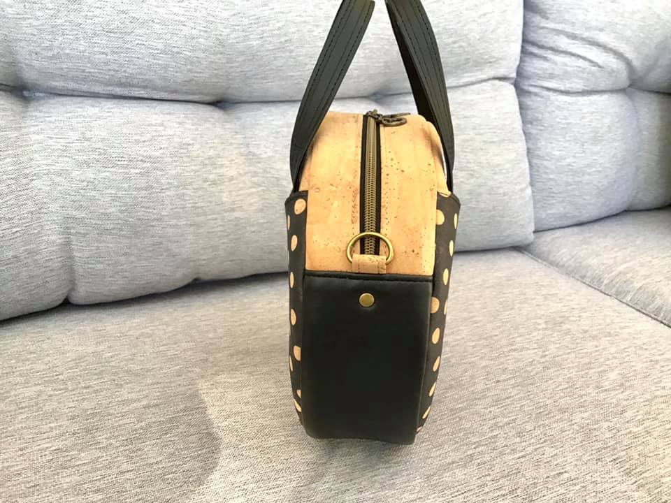 Zara Brazil Leather Shoulder Bag Purse Brown Flap Studded Made in Spain 12  x 12